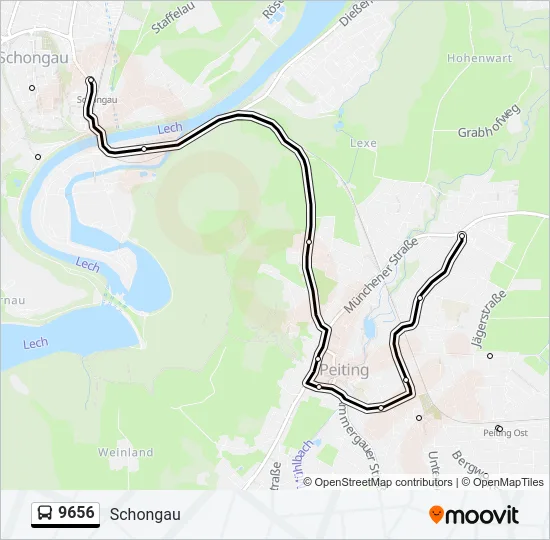 Автобус 9656: карта маршрута