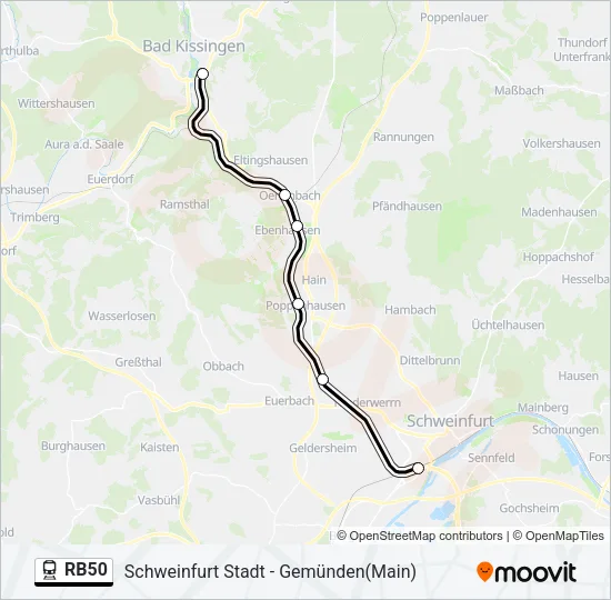 RB50 Train Line Map