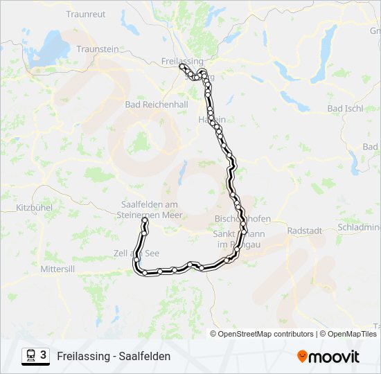Поезд 3: карта маршрута