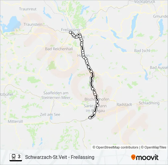 3 Train Line Map