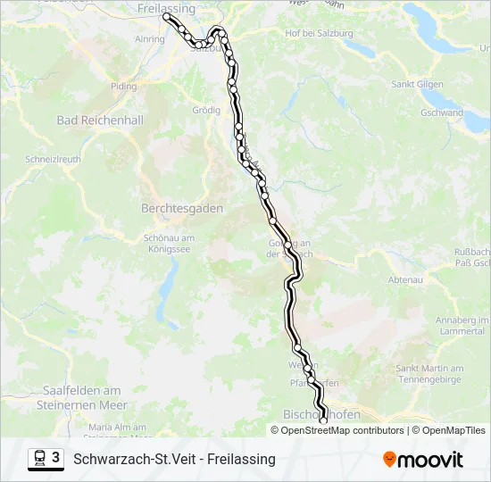 3 Train Line Map