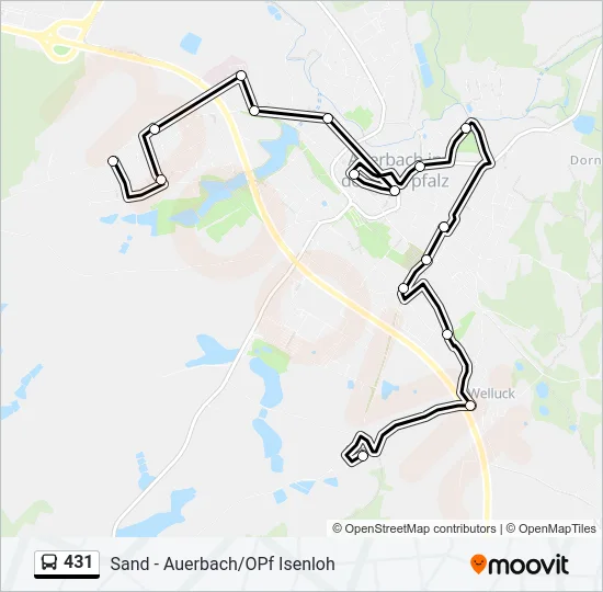 431 Bus Line Map