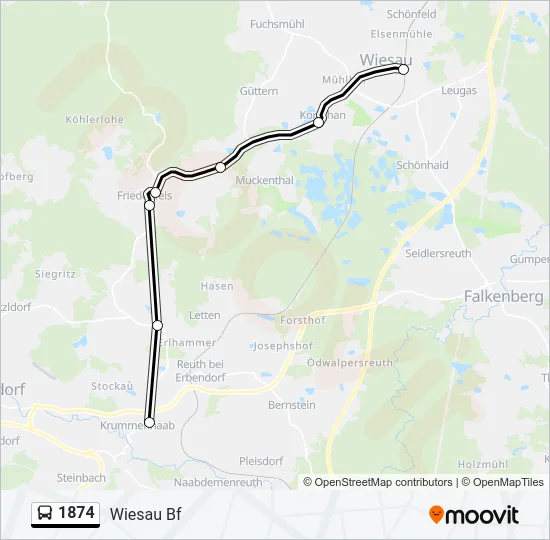 1874 Bus Line Map