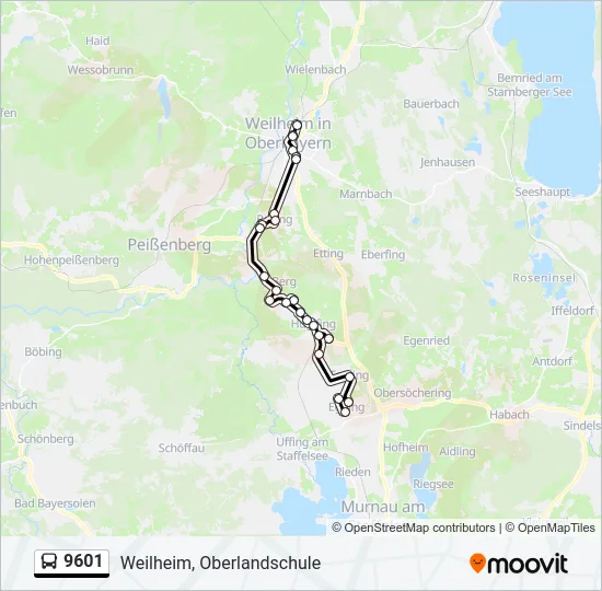 9601 Bus Line Map