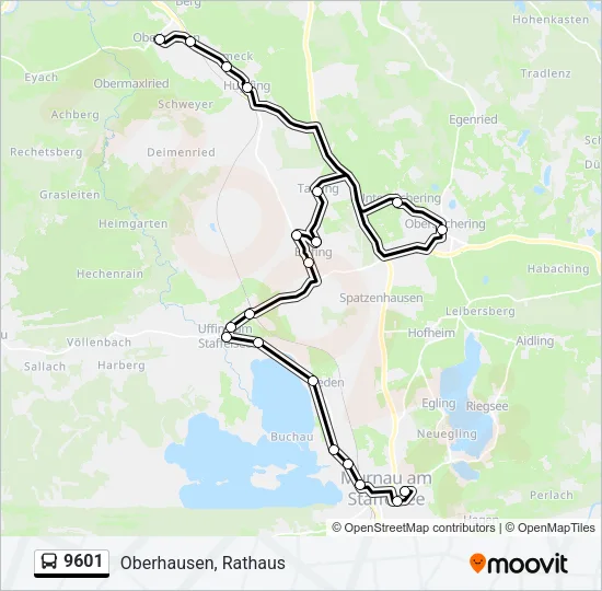 9601 Bus Line Map