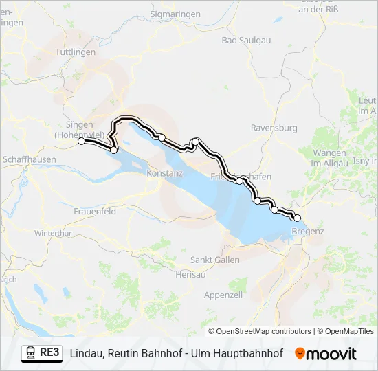 RE3 Train Line Map