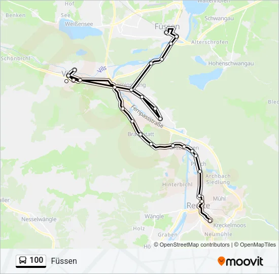 100 Bus Line Map