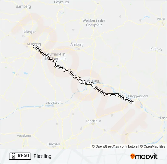 RE50 Train Line Map