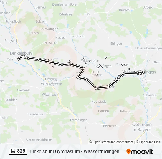 825 Bus Line Map