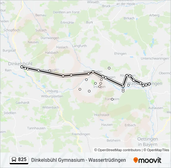 825 Bus Line Map