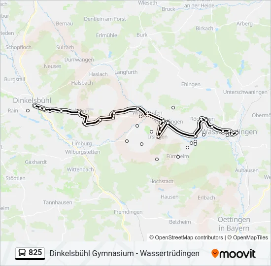 825 Bus Line Map