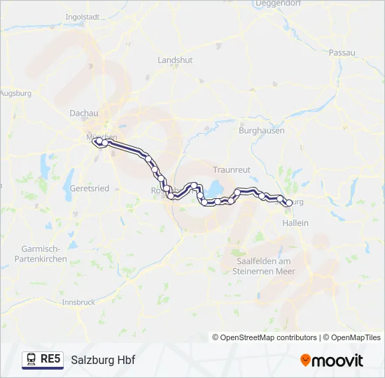 RE5 Train Line Map