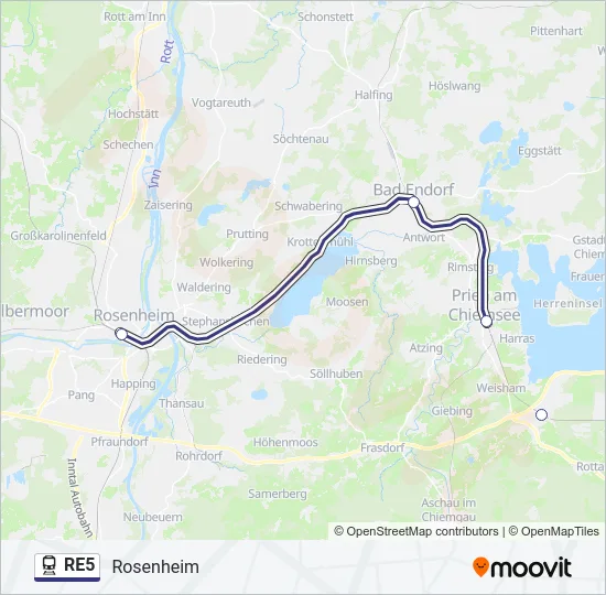 RE5 Train Line Map