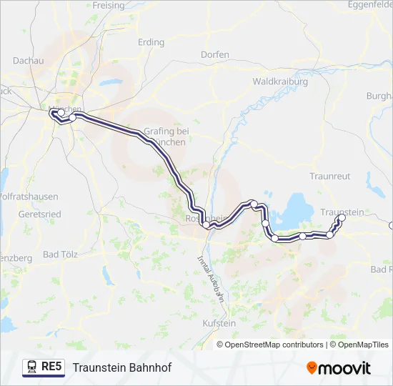 RE5 Train Line Map
