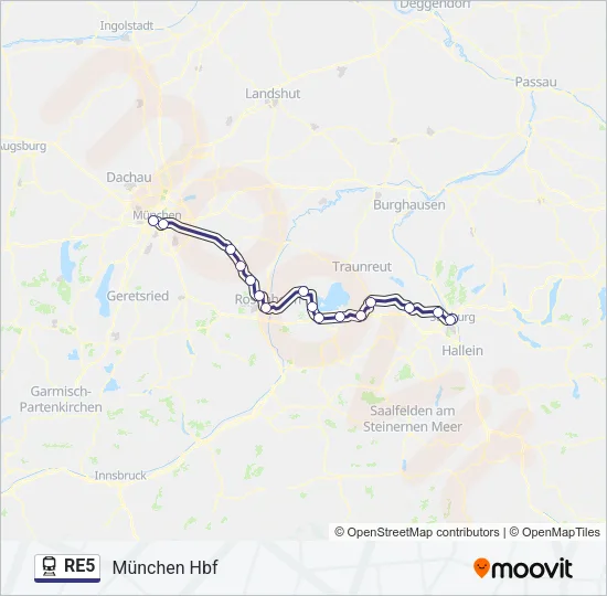 RE5 Train Line Map