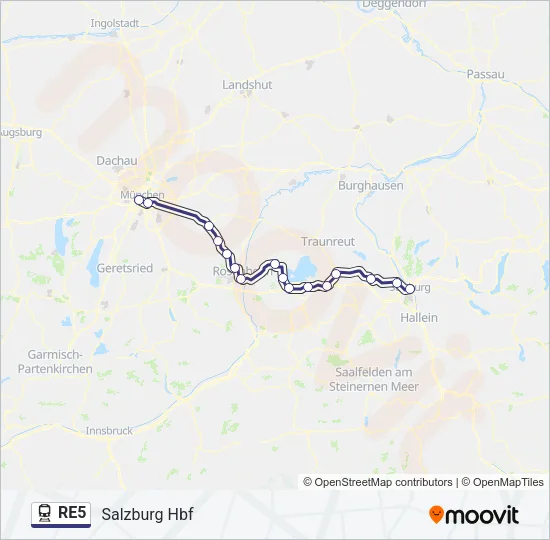 RE5 Train Line Map