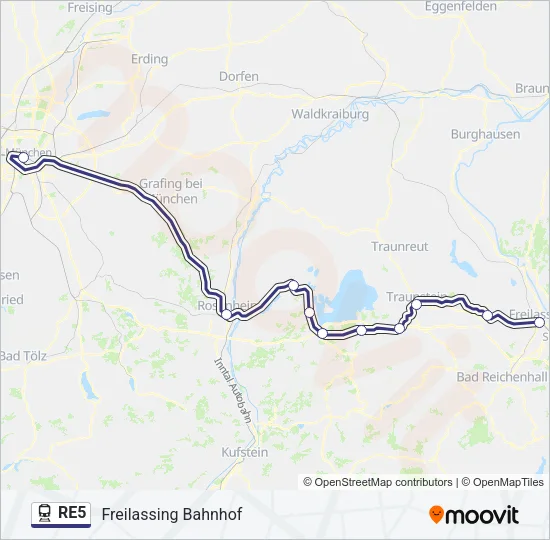 RE5 Train Line Map