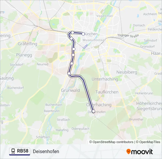 RB58 Train Line Map