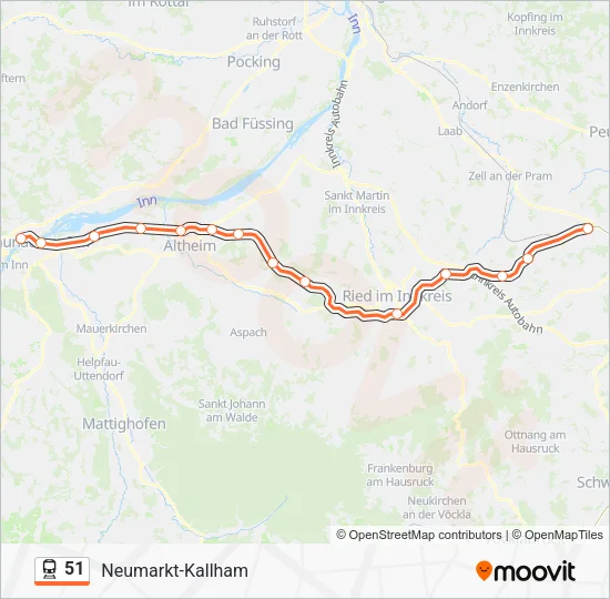 Поезд 51: карта маршрута