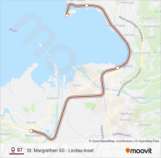 Поезд S7: карта маршрута