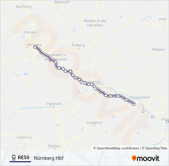 RE50 Train Line Map