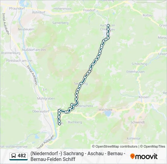 Автобус 482: карта маршрута