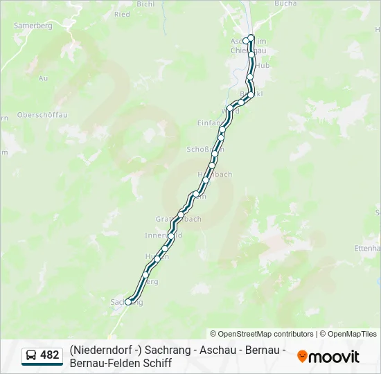 Автобус 482: карта маршрута
