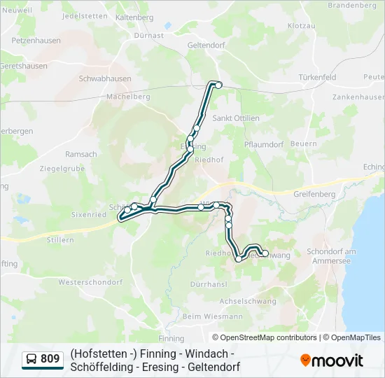 809 Bus Line Map