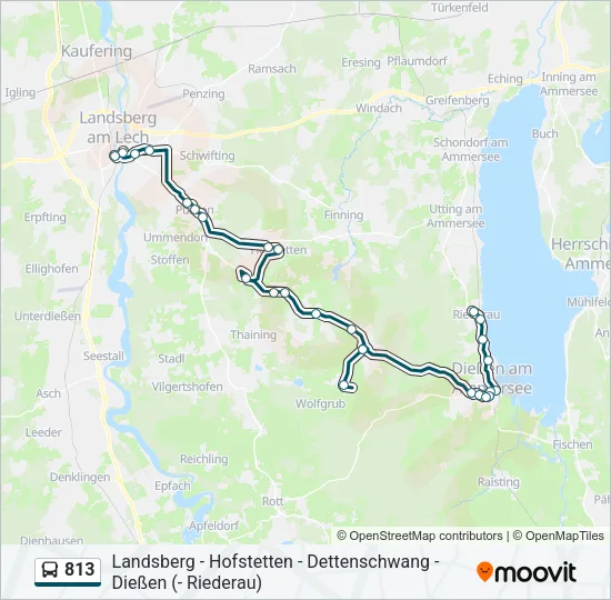 813 Bus Line Map