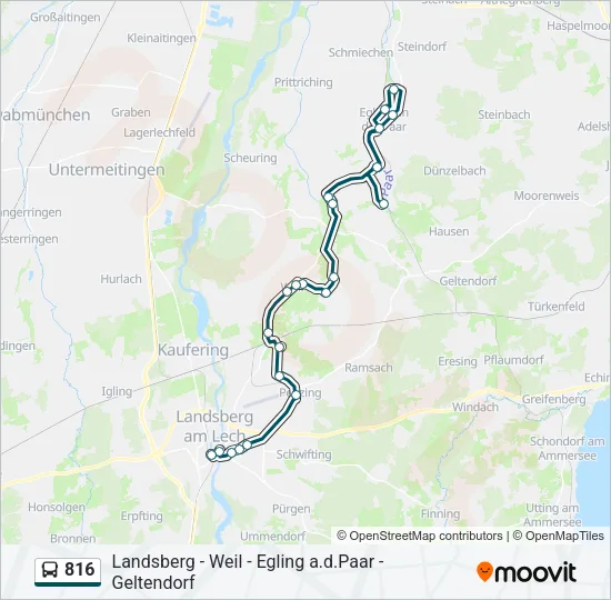 816 Bus Line Map