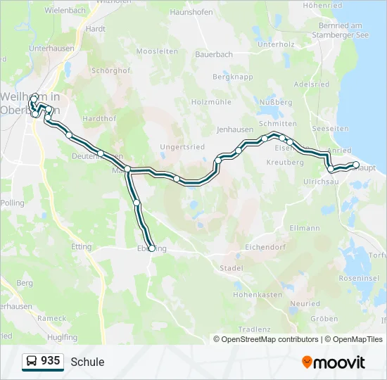 935 Bus Line Map