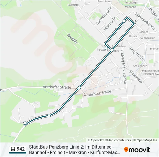 942 Bus Line Map