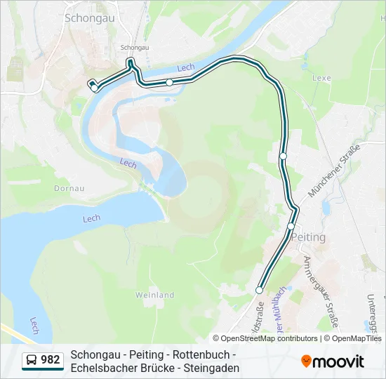 982 Bus Line Map