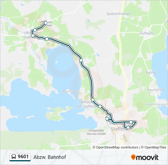 9601 Bus Line Map