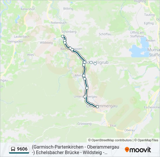 9606 Route: Schedules, Stops & Maps - Oberammergau (Updated)