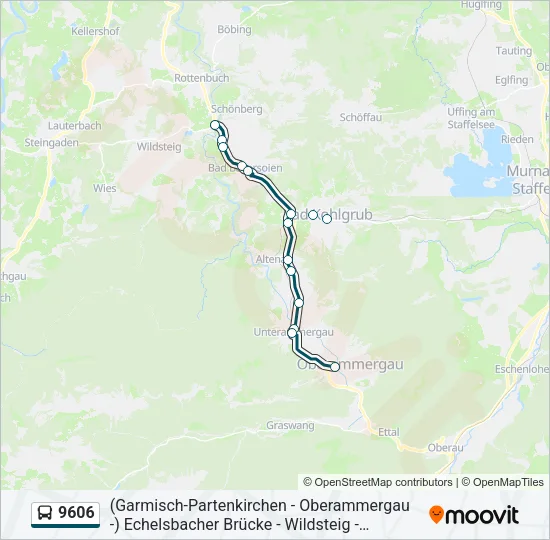 Автобус 9606: карта маршрута