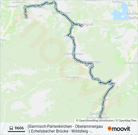 Автобус 9606: карта маршрута