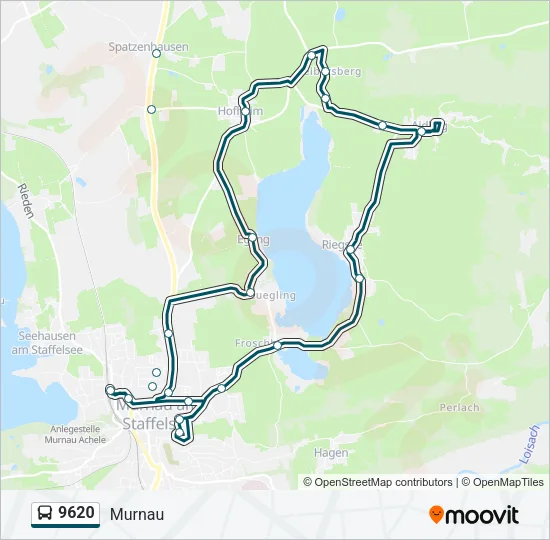 Автобус 9620: карта маршрута