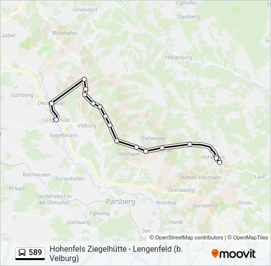 589 Bus Line Map