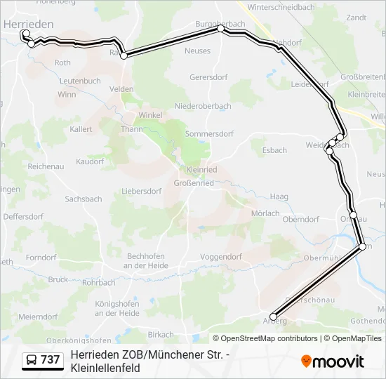 Автобус 737: карта маршрута