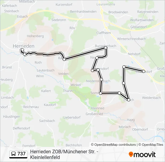 Автобус 737: карта маршрута