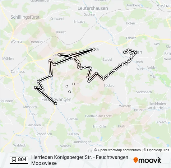 Автобус 804: карта маршрута