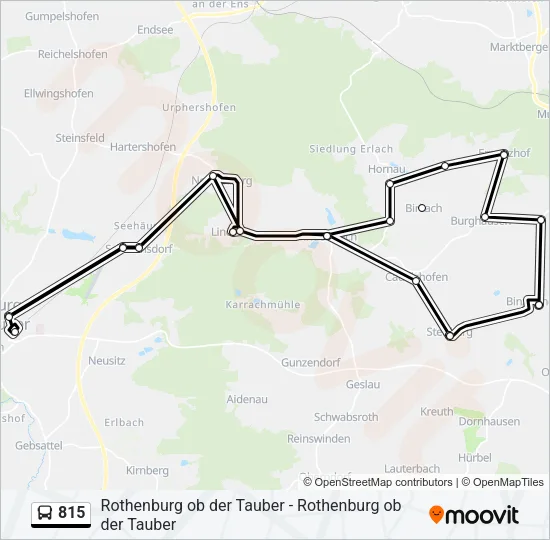 815 Bus Line Map