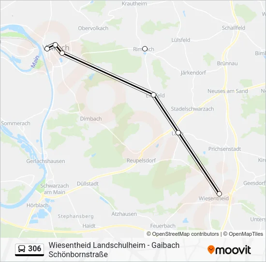 Автобус 306: карта маршрута