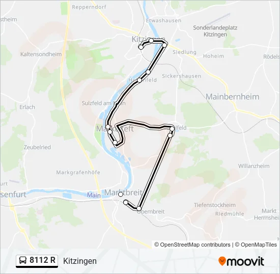 8112 R Bus Line Map