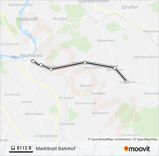 8112 R Bus Line Map