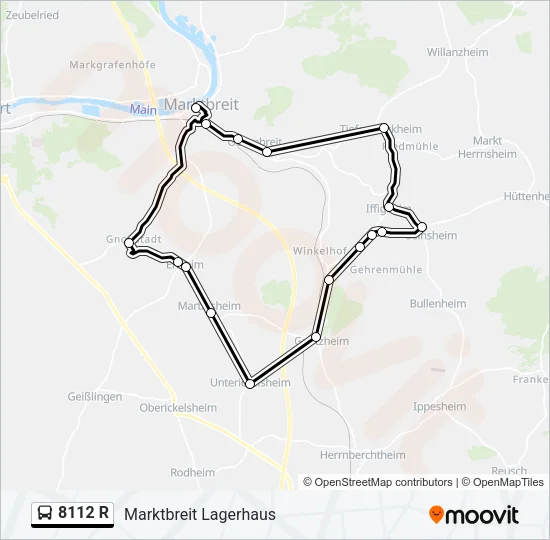 8112 R Bus Line Map