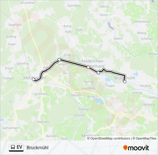 Автобус EV: карта маршрута