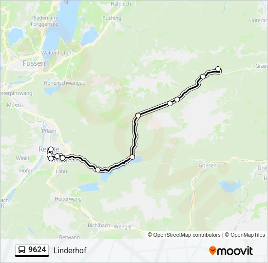 9624 Bus Line Map
