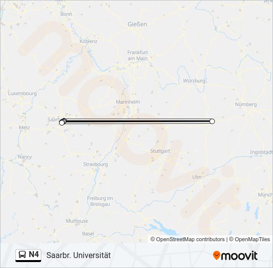 Автобус N4: карта маршрута